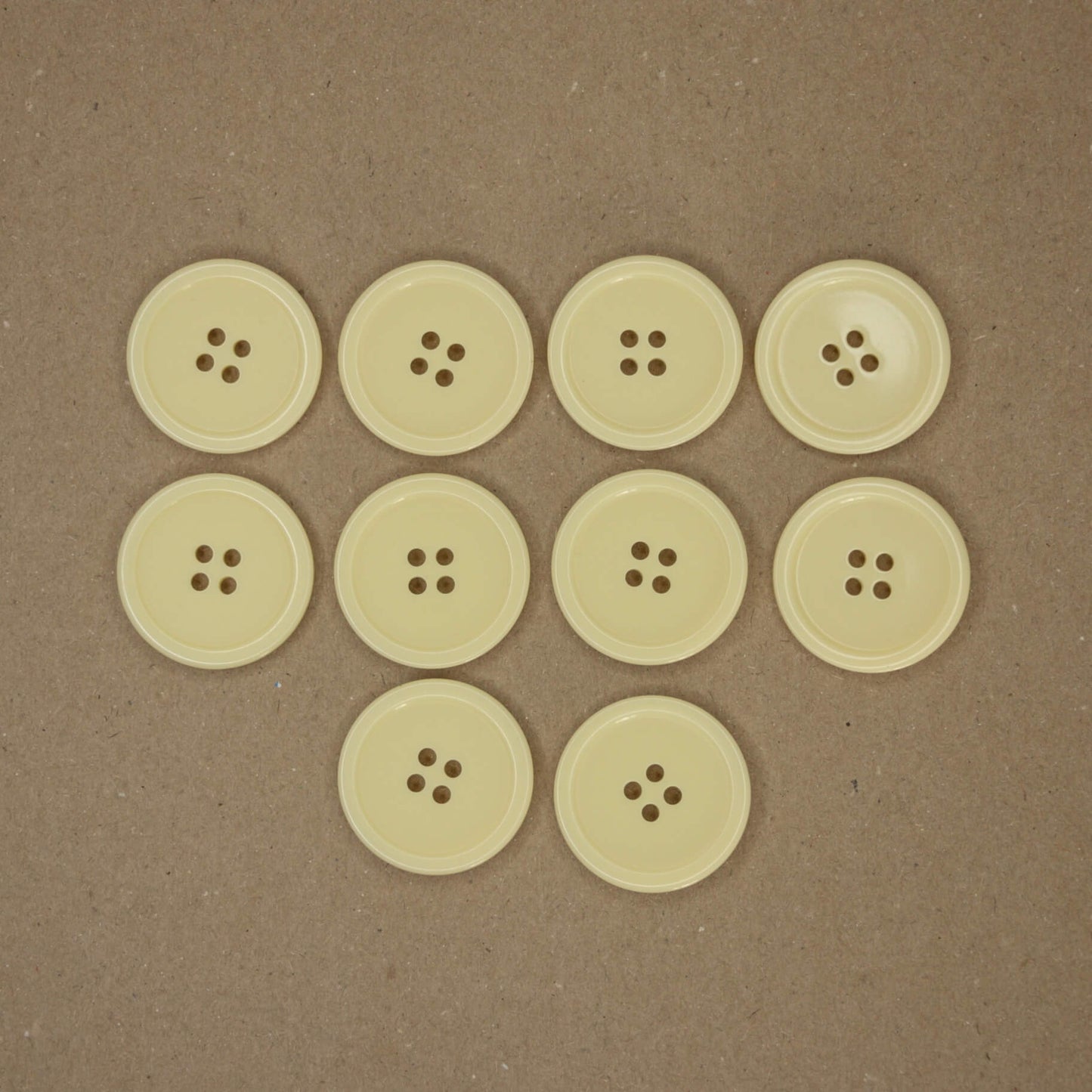 32mm Large Cream 4-Hole Buttons 10pk