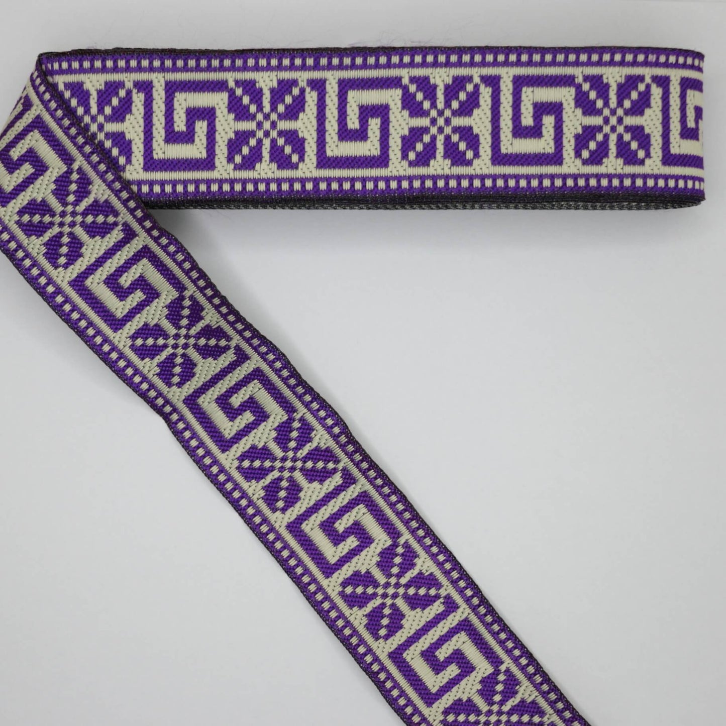 33mm Flowers Pattern Jacquard Woven Trim per/metre