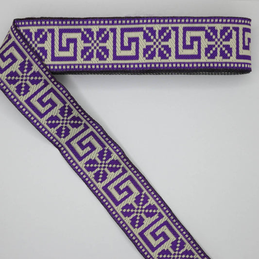 33mm Flowers Pattern Jacquard Woven Trim per/metre