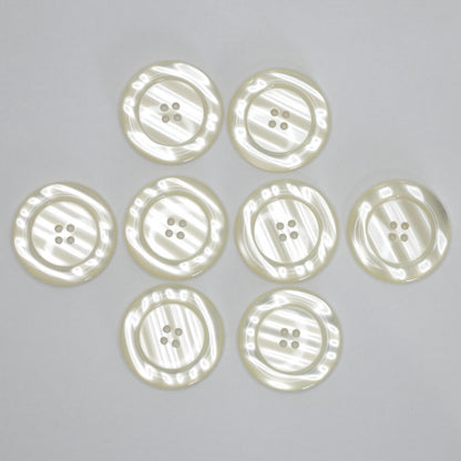 33mm Pearlescent Wave 4-Hole Buttons 8pk