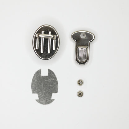 33mm x 25mm Metal Tuck Lock Clasp Set
