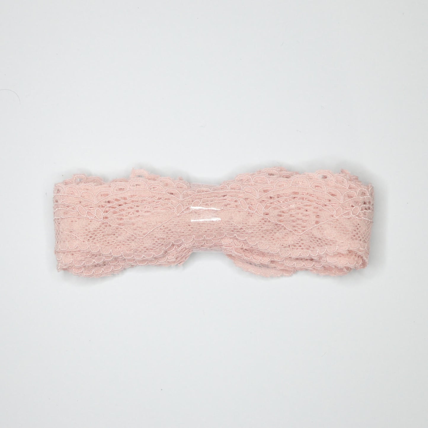 35mm Light Pink Corded Stretch Lace Trim 3m