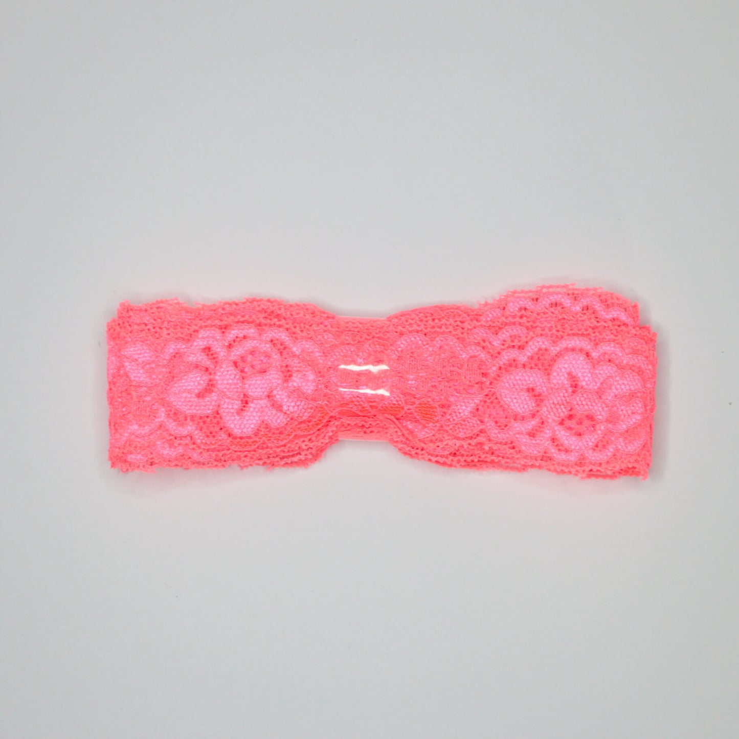 35mm Neon Pink Stretch Lace Trim 3m