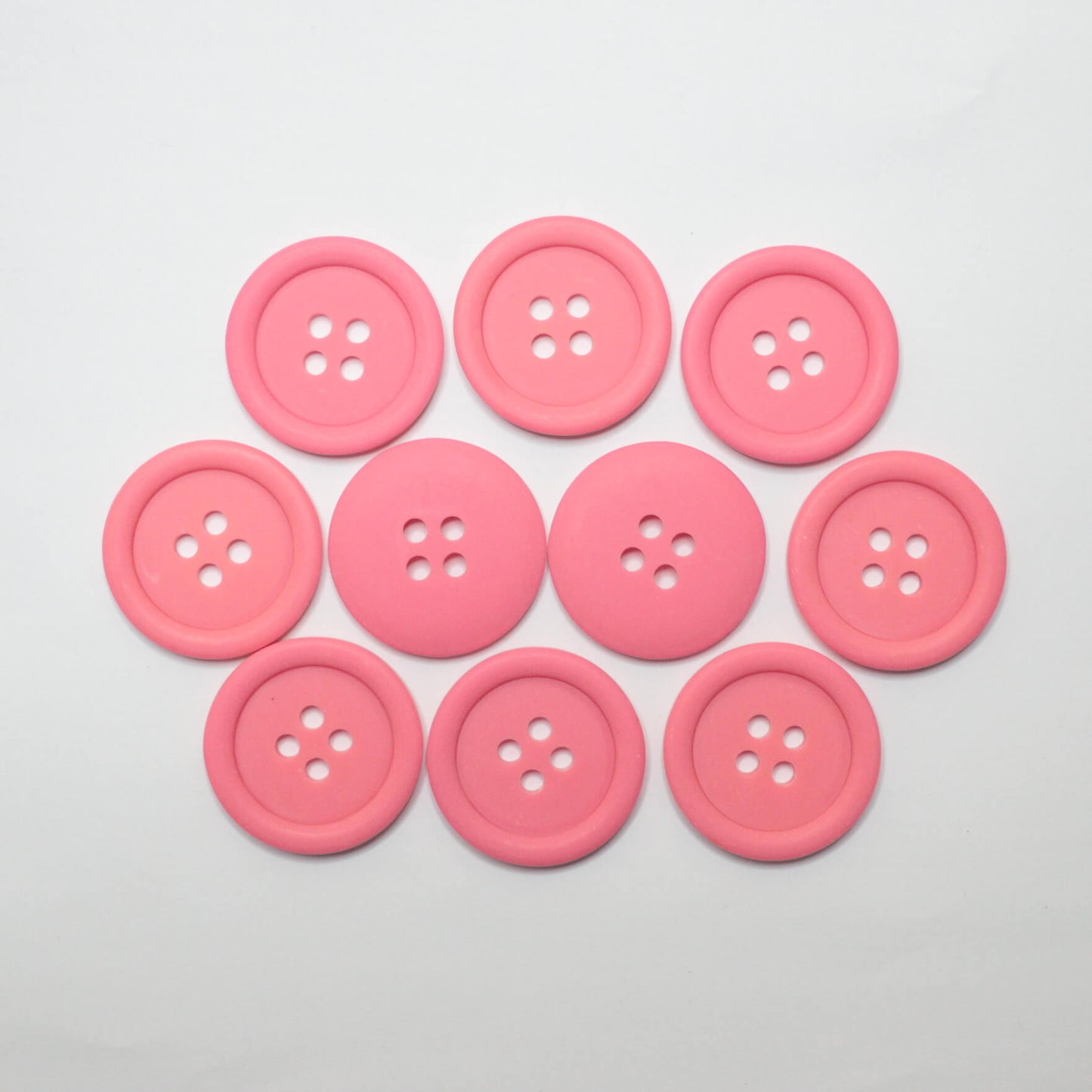 36mm Pink 4-Hole Buttons 10pk