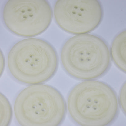 38mm Off-White 4-Hole Buttons 10pk