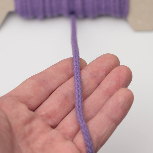 4mm Purple Knitted Cord Cotton-Acrylic Mix per/metre