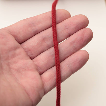 4mm Deep Red Strong Soft Anorak Cord per/metre
