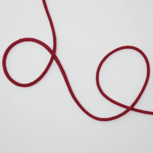 4mm Deep Red Strong Soft Anorak Cord per/metre