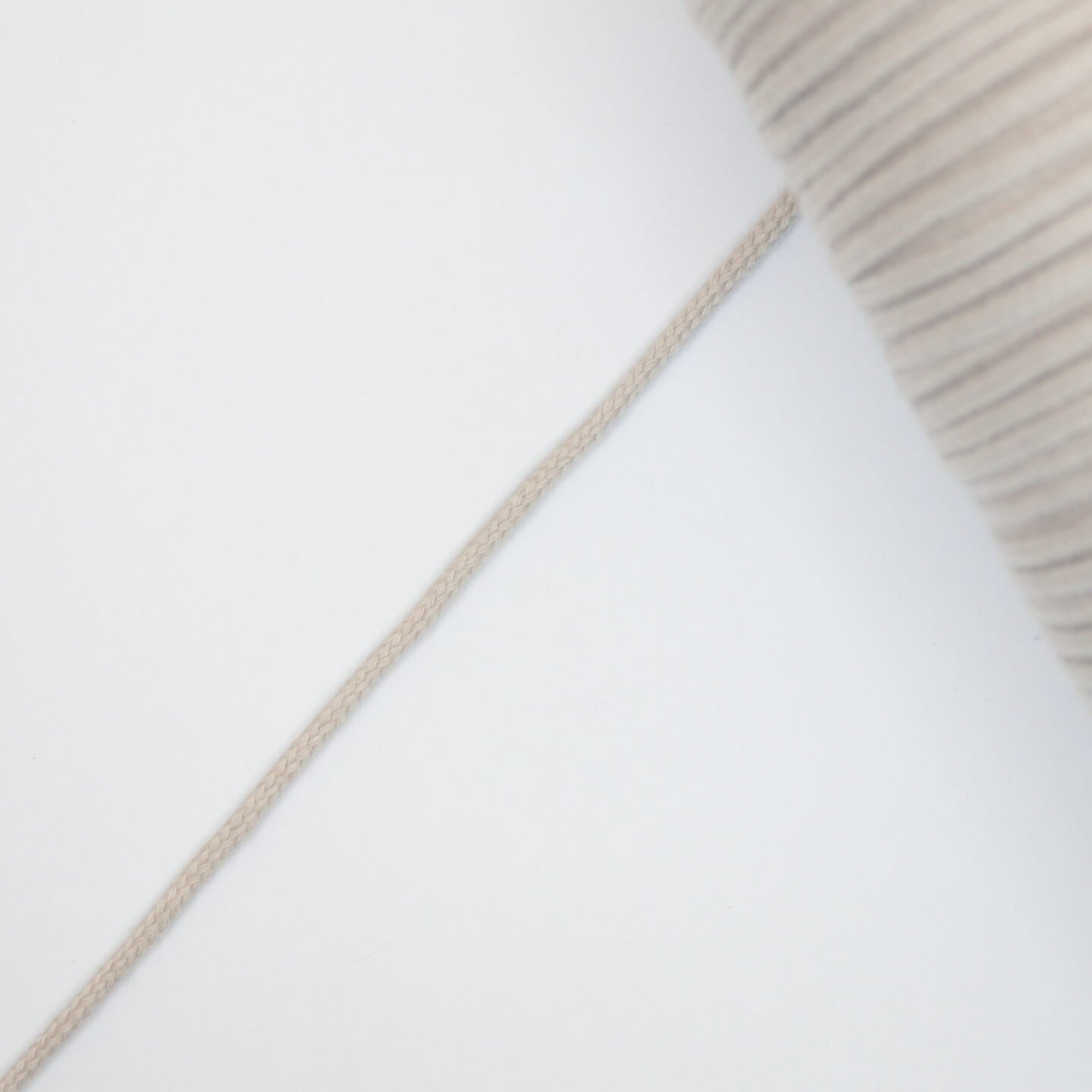 4mm Light Grey Strong Soft Anorak Cord 3m