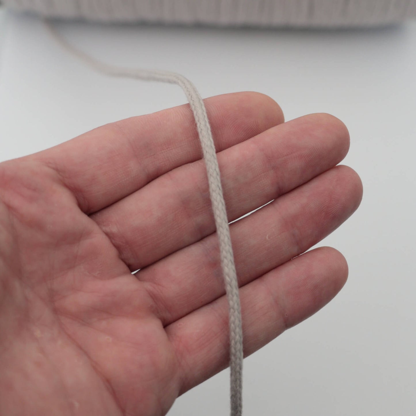 4mm Light Grey Strong Soft Anorak Cord 3m