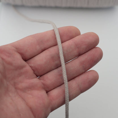 4mm Light Grey Strong Soft Anorak Cord 3m