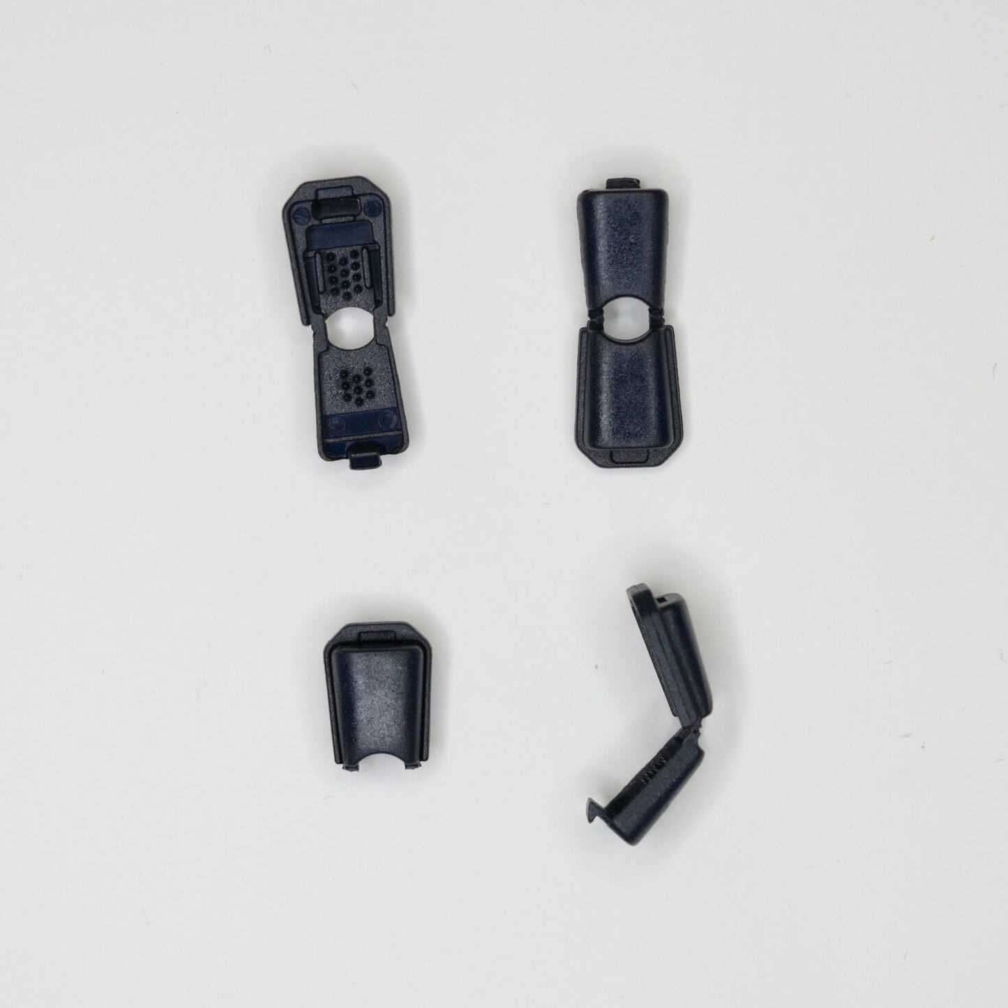 4mm Navy Small Plastic Cord-Ends 4pk
