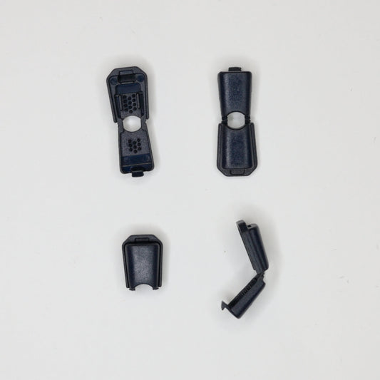 4mm Navy Small Plastic Cord-Ends 4pk
