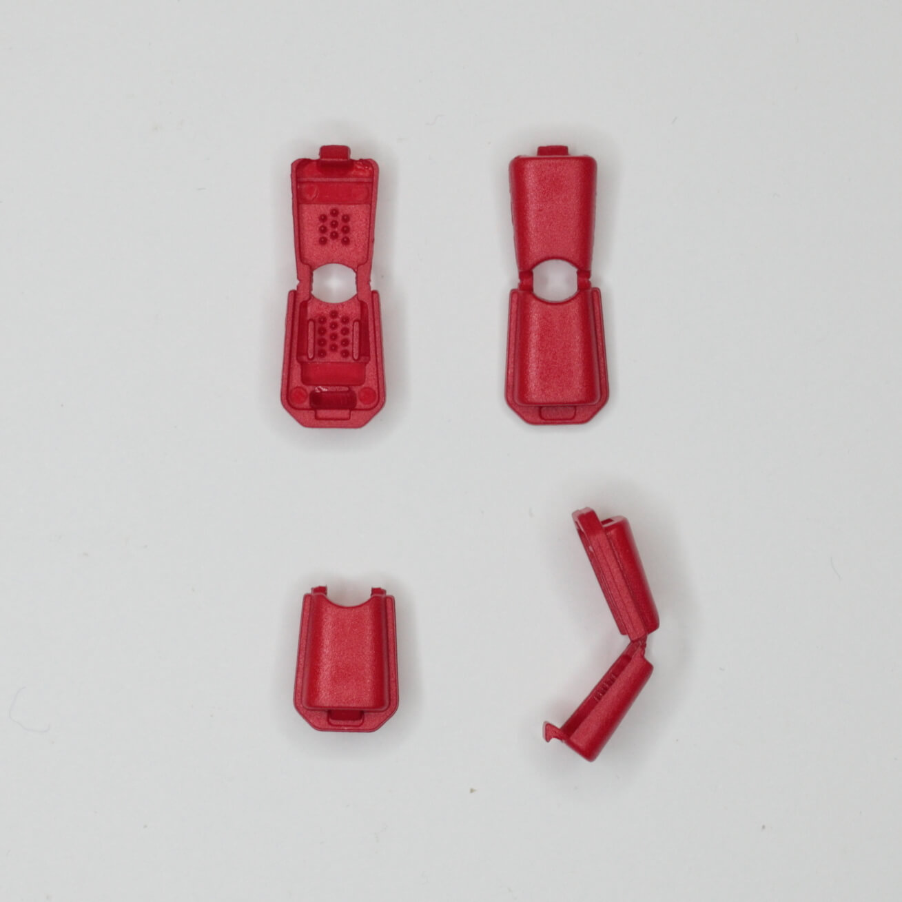 4mm Red Small Plastic Cord-Ends 4pk