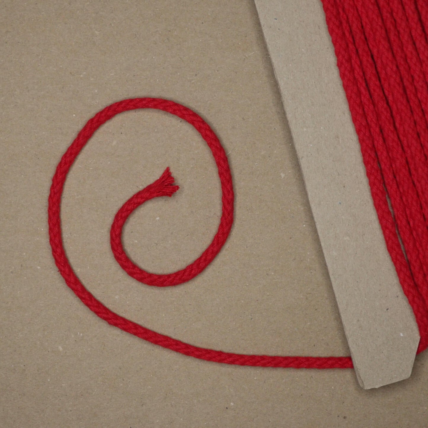 4mm Red Cotton/Acrylic Mix Knitted Cord 1m