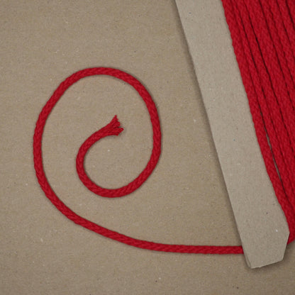 4mm Red Cotton/Acrylic Mix Knitted Cord 1m