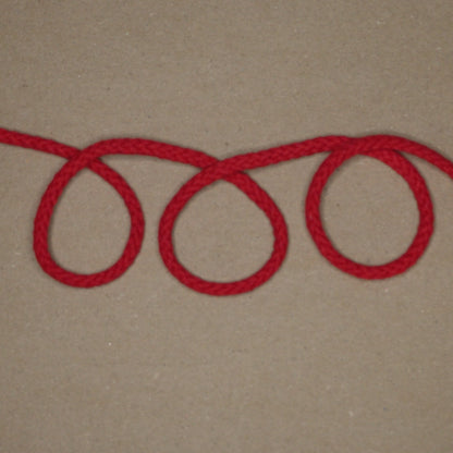 4mm Red Cotton/Acrylic Mix Knitted Cord 1m