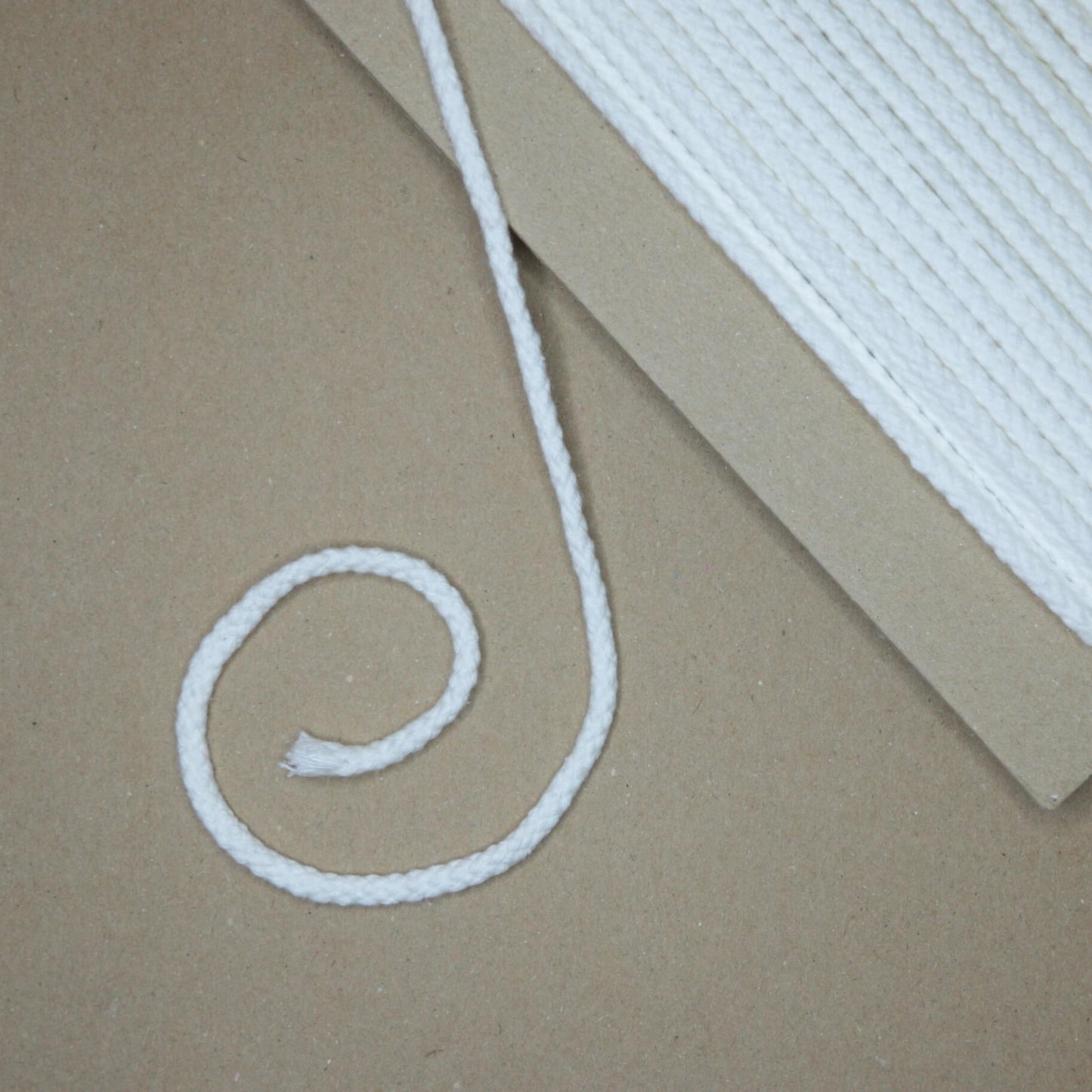 4mm White Cotton Mix Cord 1m