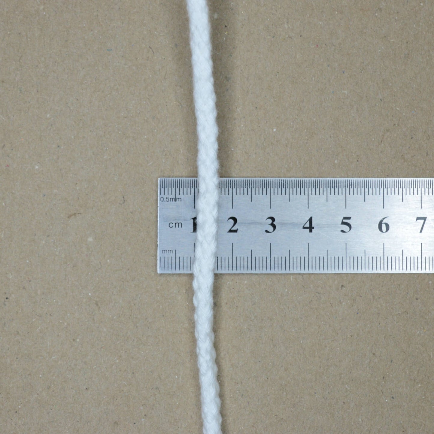 4mm White Cotton Mix Cord 1m