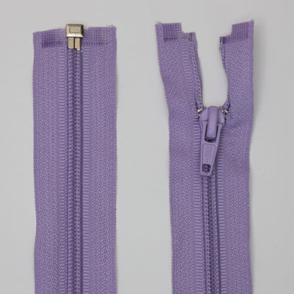 53cm (21-inch) Lilac Nylon Open-End Zip