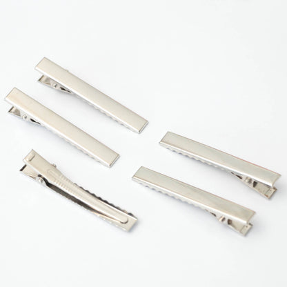55mm Silver Metal Hair Clips 5pk