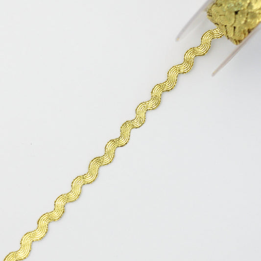5mm Metallic Gold Ric-Rac per/metre