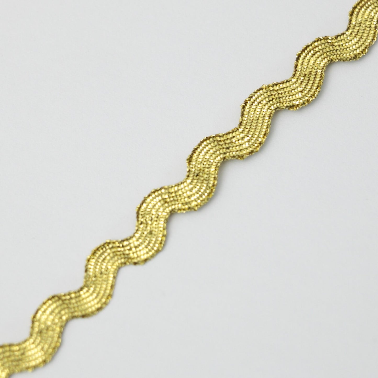 5mm Metallic Gold Ric-Rac per/metre