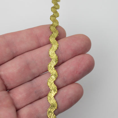 5mm Metallic Gold Ric-Rac per/metre