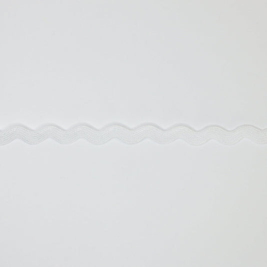 5mm White Ric-Rac Wavy Trim 1m