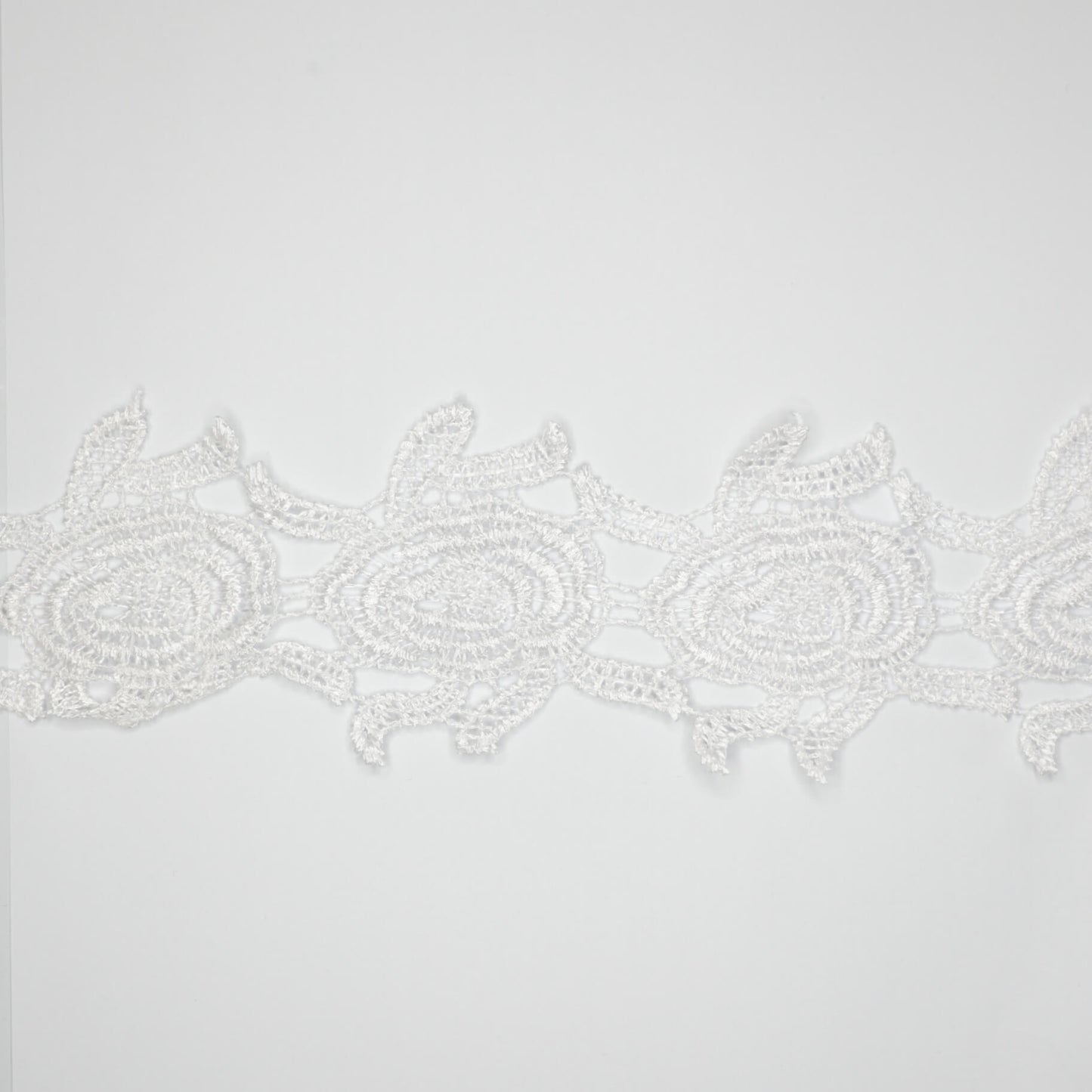 60mm White Rose Lace Trim 1m