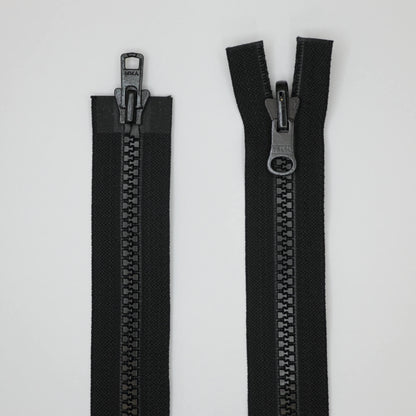 61cm (24 Inch) Black Chunky Reversible & Double-Ended Open-End Zip
