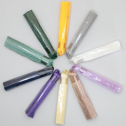 75mm / 3-Inch Assorted Colours Silky Tassels 10pk