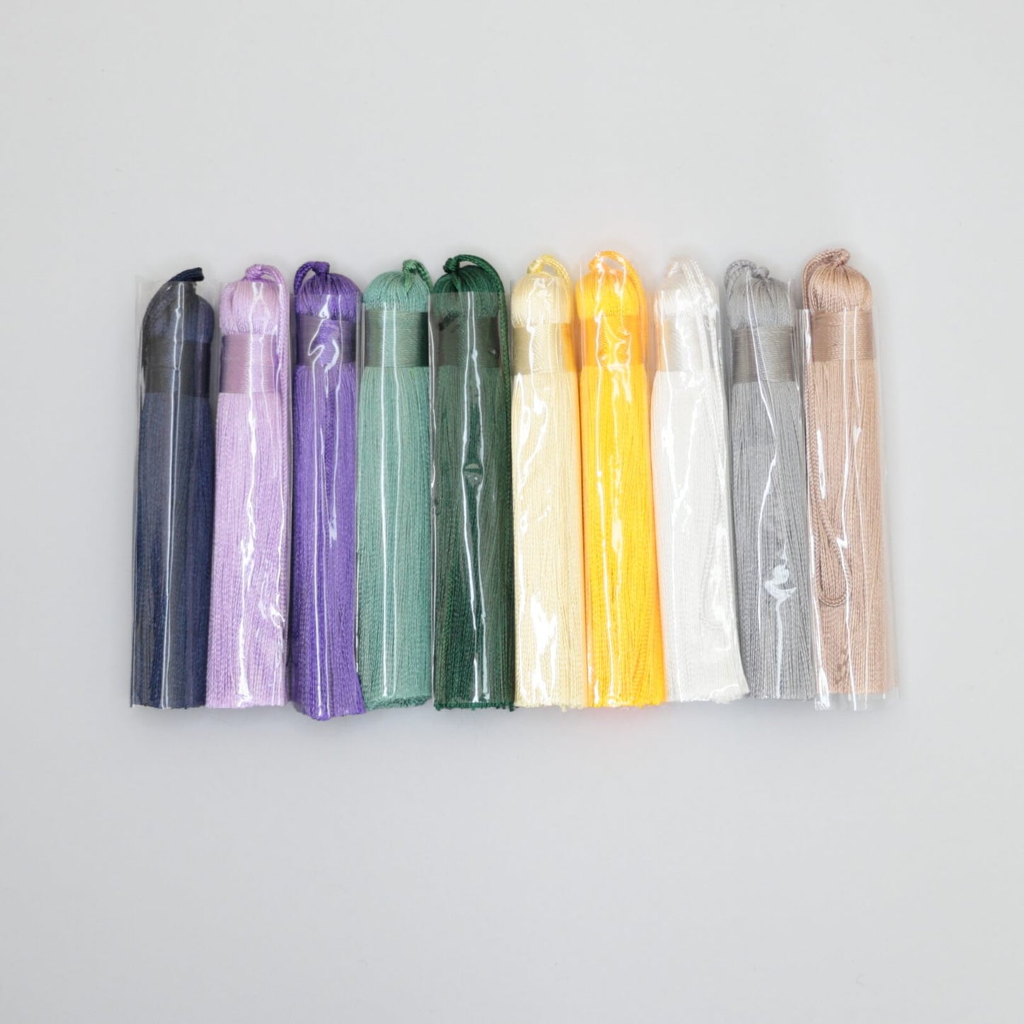 75mm / 3-Inch Assorted Colours Silky Tassels 10pk