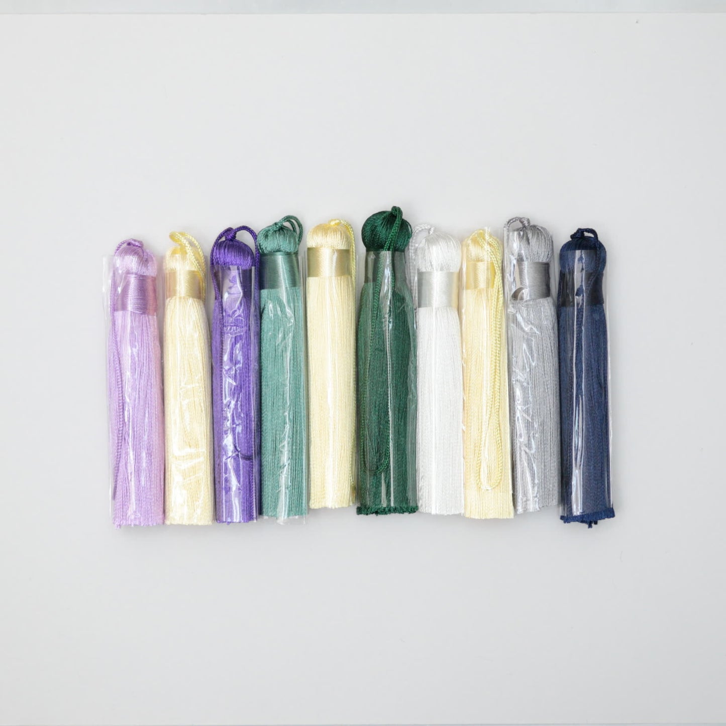 75mm (3-inch) Assorted Colour Silky Tassels With Loop 10pk
