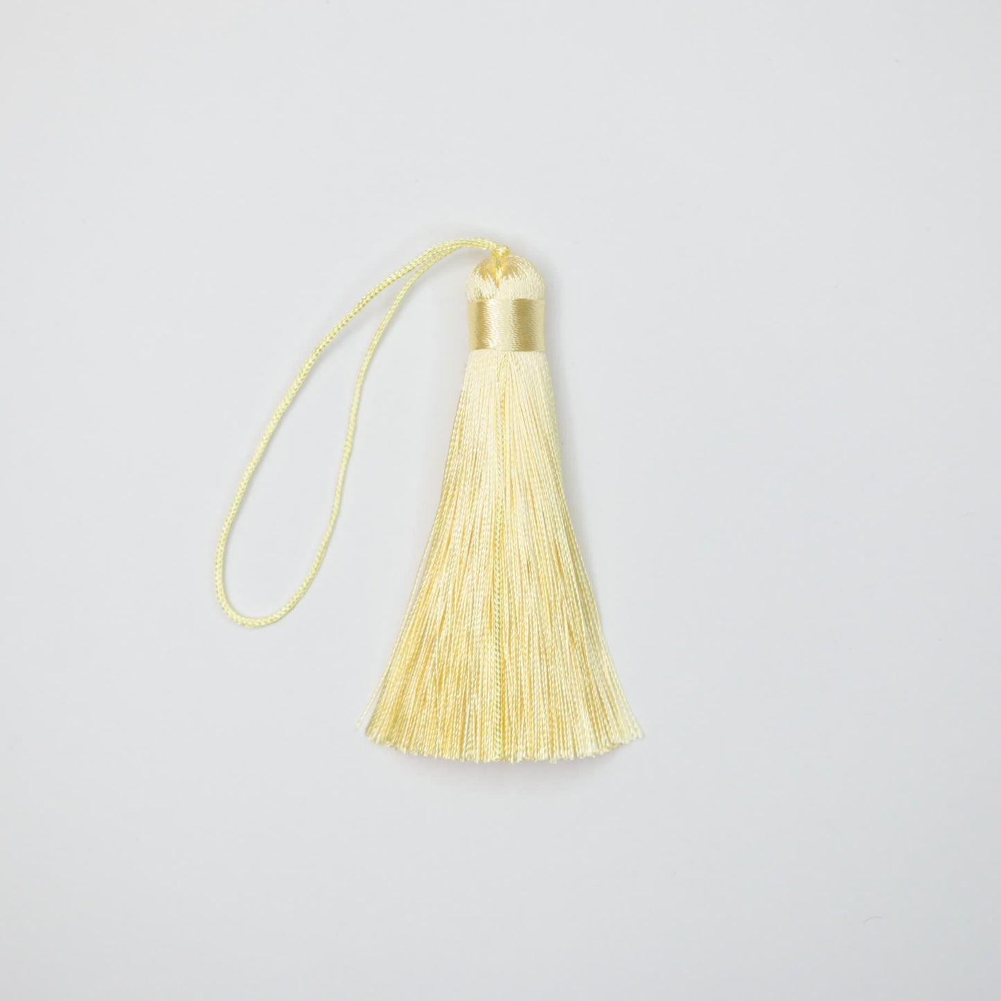 75mm (3-inch) Lemon Silky Tassels 5pk