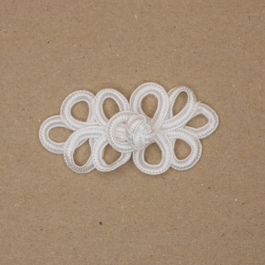 7cm x 3cm White Frog Fastener