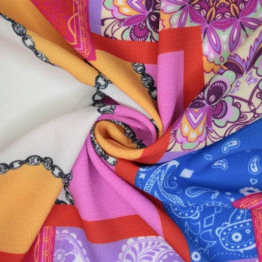 Abstract Boho Crepe 1m