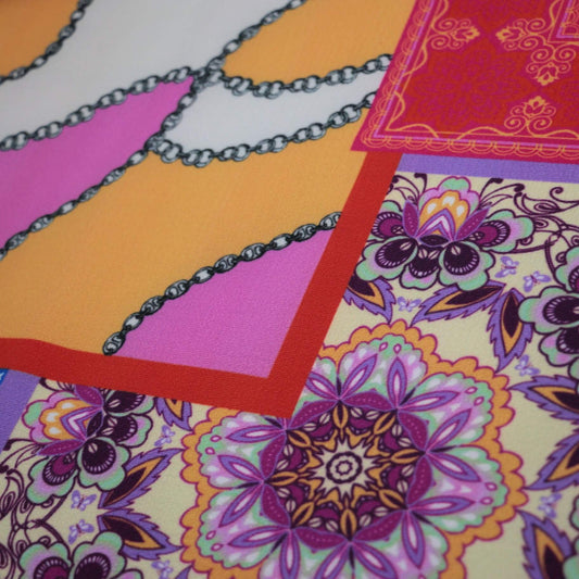 Abstract Boho Crepe 1m