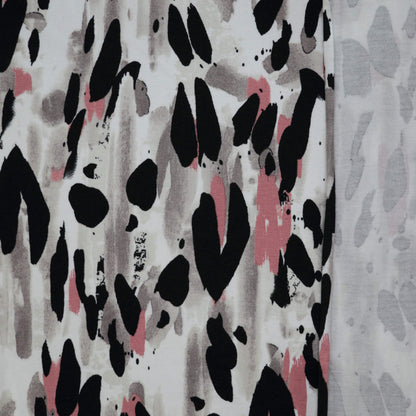 Abstract Watercolour Leopard Print Jersey per/metre