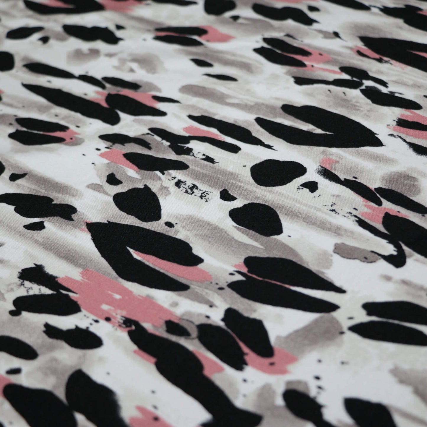 Abstract Watercolour Leopard Print Jersey per/metre