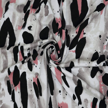 Abstract Watercolour Leopard Print Jersey per/metre