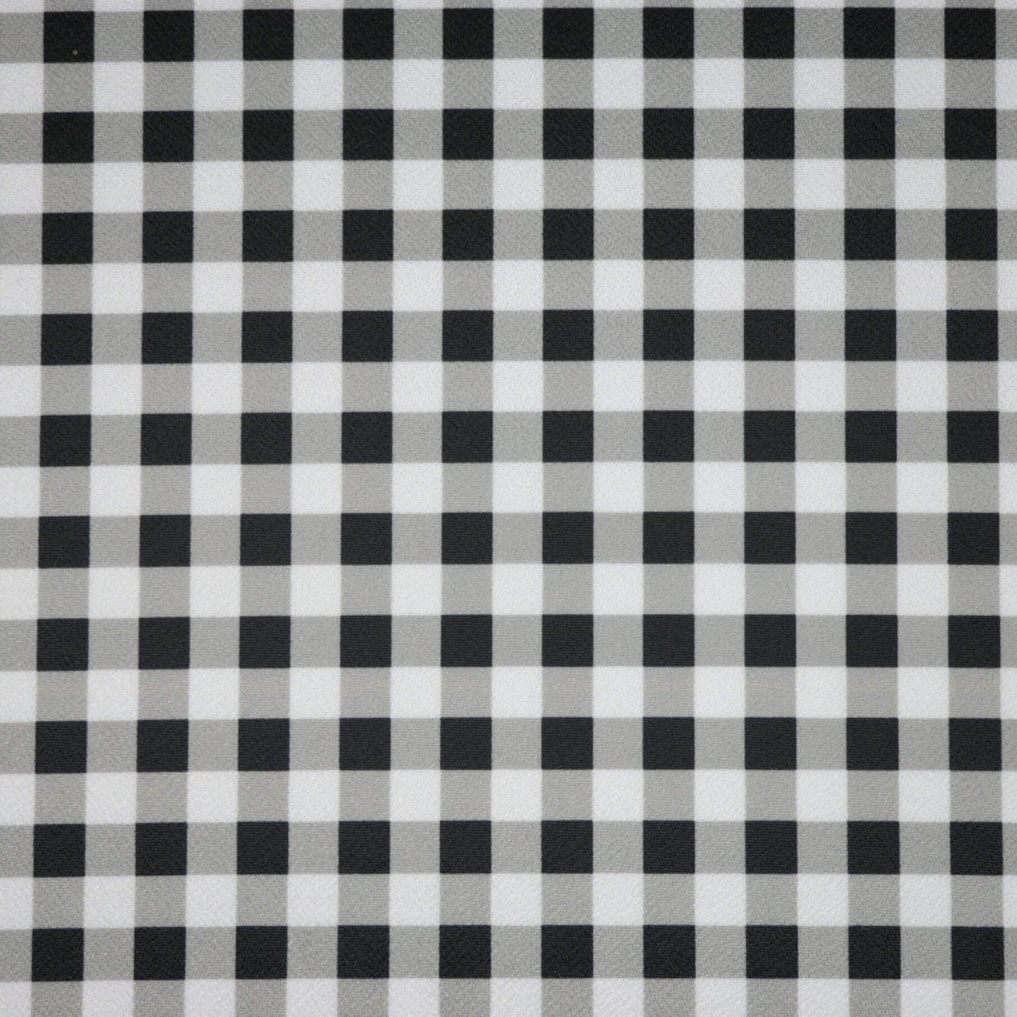 B&W Gingham Scuba Crepe 1m