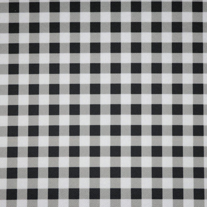 B&W Gingham Scuba Crepe 1m