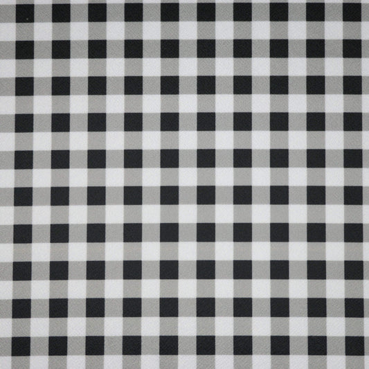 B&W Gingham Scuba Crepe 1m