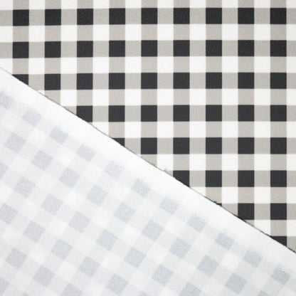 B&W Gingham Scuba Crepe 1m
