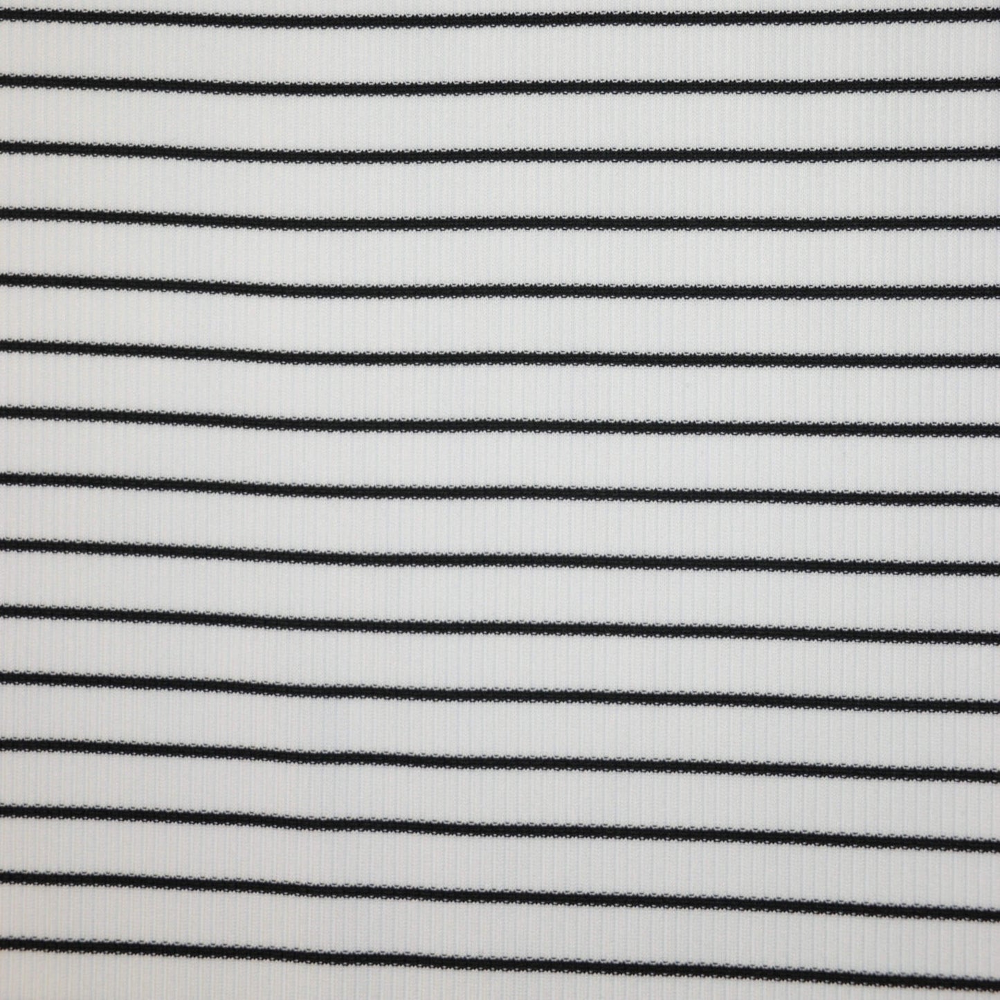 B&W Stripe Ribbed Jersey per/metre