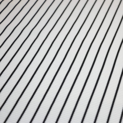 B&W Stripe Ribbed Jersey per/metre