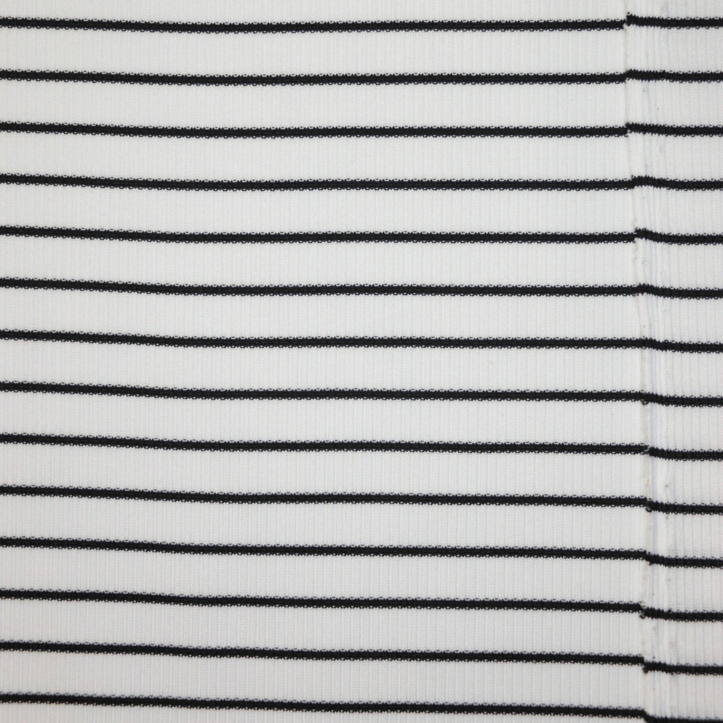 B&W Stripe Ribbed Jersey per/metre
