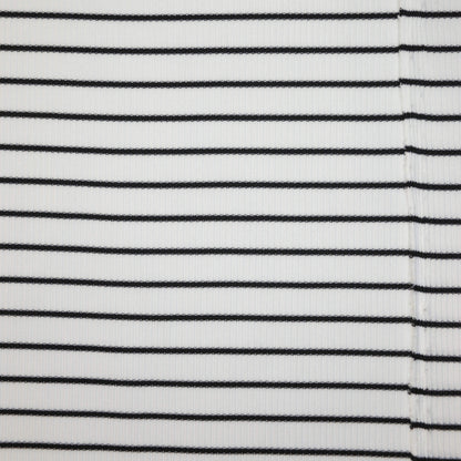 B&W Stripe Ribbed Jersey per/metre