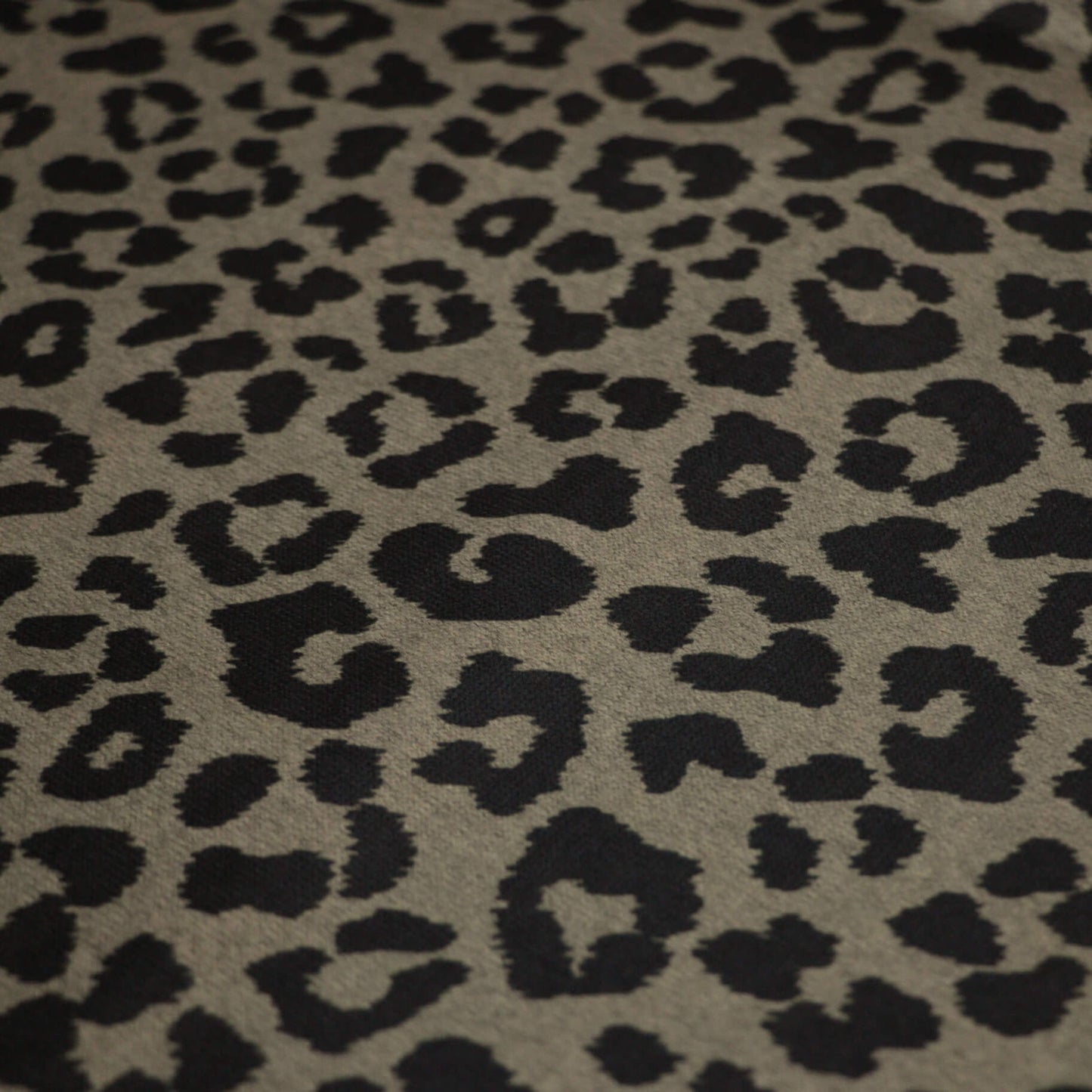 Beige Leopard Print Knit Jersey per/metre